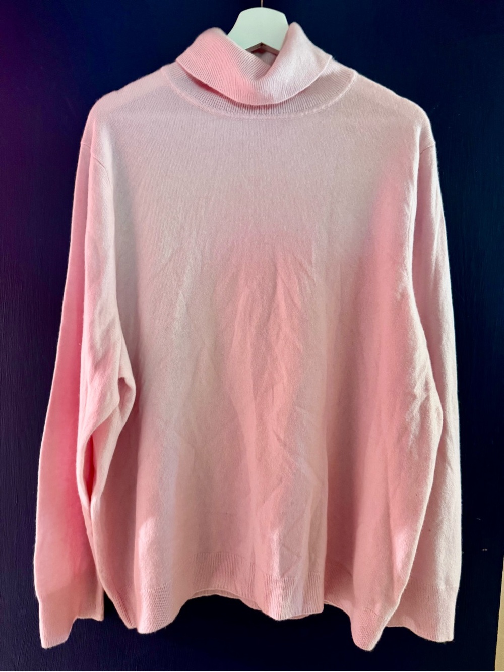 Talbots Pink Cashmere Turtleneck Sweater, 3X
